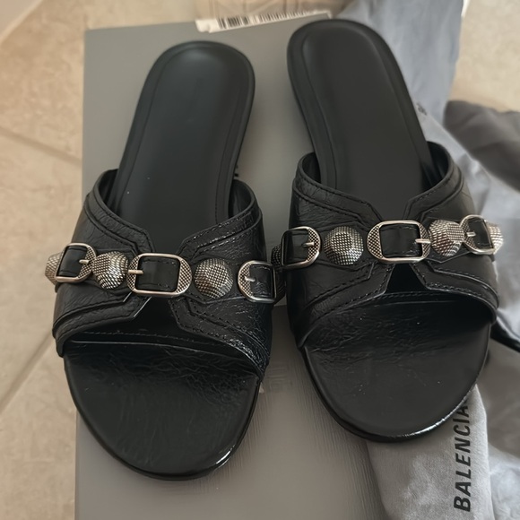 NIB Balenciaga Cagole Black Sandal size 37 - Picture 15 of 16